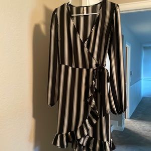 Xhilaration Striped Ruffle Dress